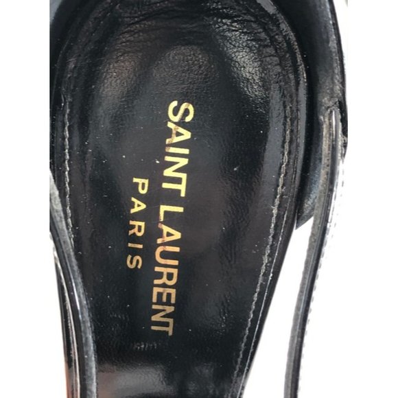 SAINT LAURENT Cassandre Leather Sandals Size Eu:41.5 - Picture 8 of 11